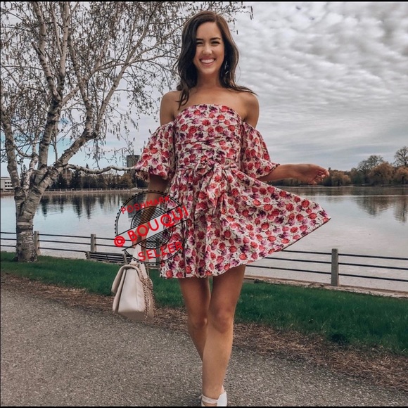 BLOGGERS FAV ZARA FLORAL PRINTED DRESS WITH BELT - Picture 4 of 8